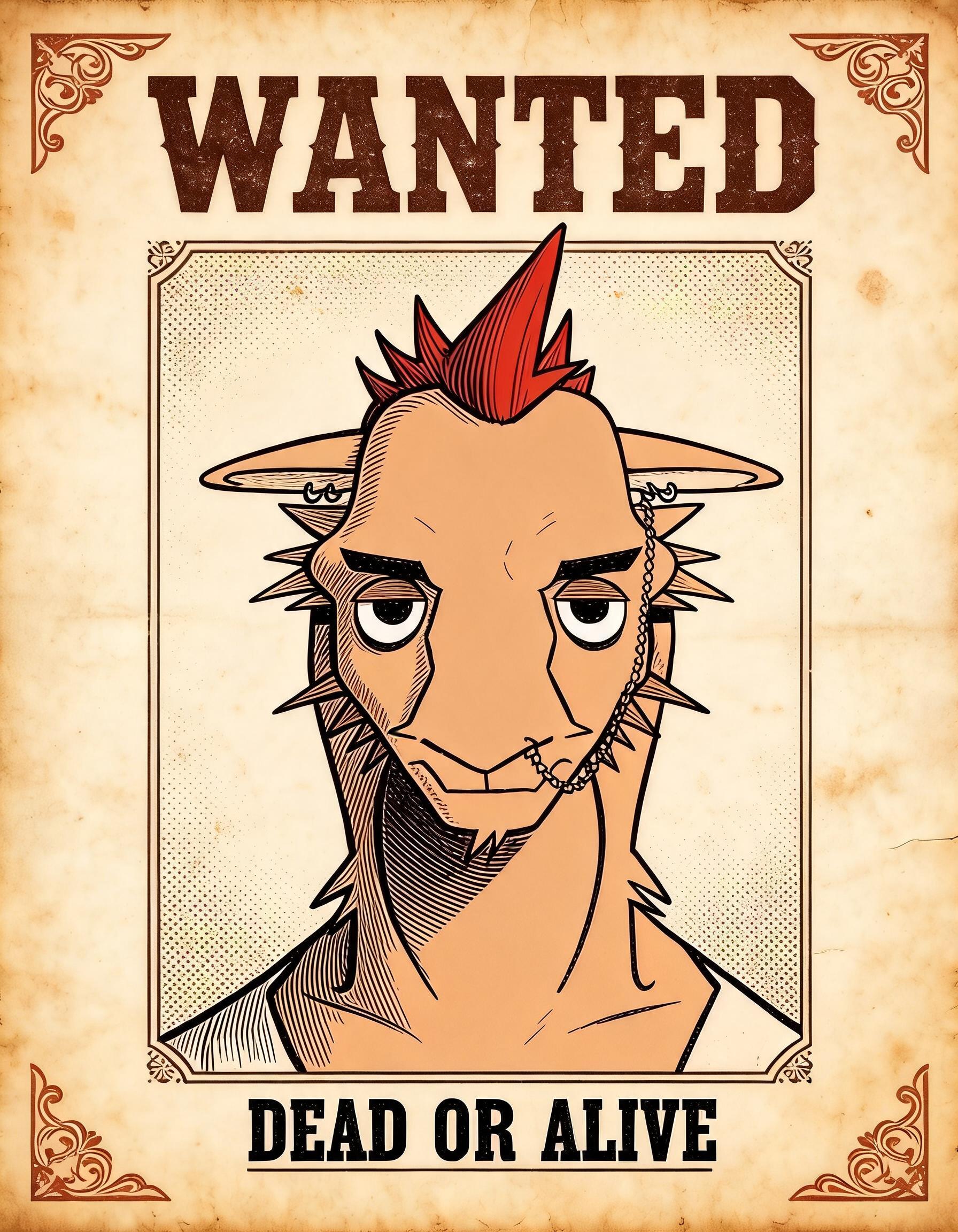 Gibs wanted poster — dead or alive